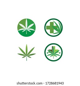 
Diseño de la ilustración vectorial del logotipo de la hoja de Canabis