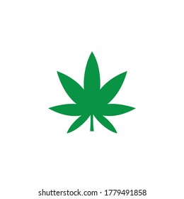 Diseño de la ilustración vectorial del logotipo de la hoja de Canabis