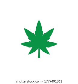 Diseño de la ilustración vectorial del logotipo de la hoja de Canabis