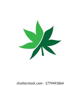 Diseño de la ilustración vectorial del logotipo de la hoja de Canabis