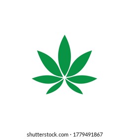 Diseño de la ilustración vectorial del logotipo de la hoja de Canabis