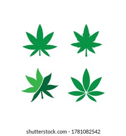 
Diseño de la ilustración vectorial del logotipo de la hoja de Canabis