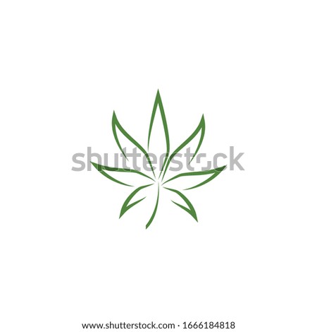 Canabis leaf logo vector illustration design