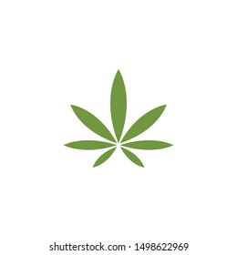 Canabis leaf template vector illustration icon design