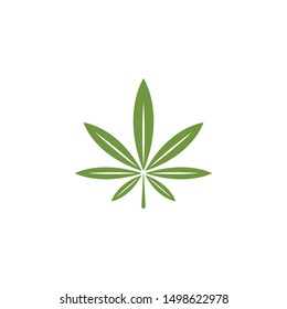 Canabis leaf template vector illustration icon design