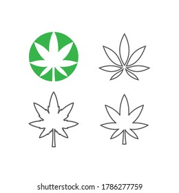 
Diseño de ilustración de vector hoja de canabis