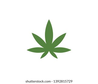 Canabis leaf vector illustration icon design