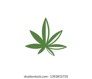 Canabis leaf vector illustration icon design