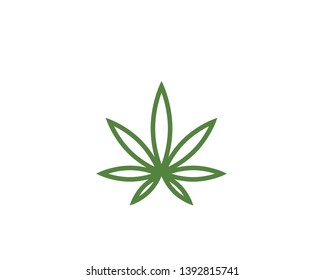 Canabis leaf vector illustration icon design