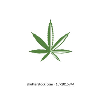 Canabis leaf vector illustration icon design