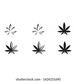 Canabis leaf vector illustration icon design