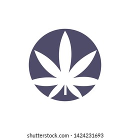 Canabis leaf vector illustration icon design