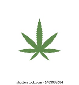 Canabis leaf vector illustration icon design