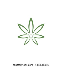 Canabis leaf vector illustration icon design