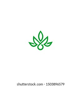 Canabis leaf vector illustration icon design