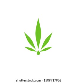 Canabis leaf vector illustration icon design