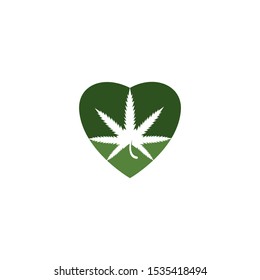 Canabis leaf vector illustration icon design