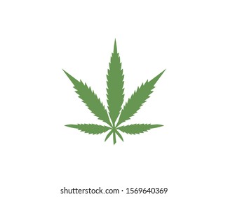 Canabis leaf vector illustration icon design