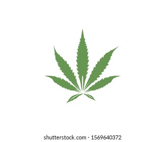 Canabis leaf vector illustration icon design