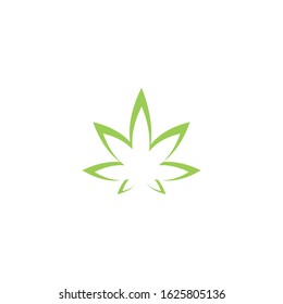 Canabis leaf vector illustration icon design