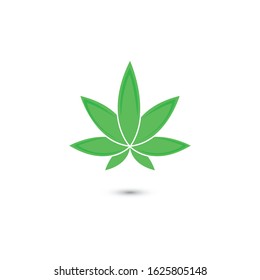 Canabis leaf vector illustration icon design