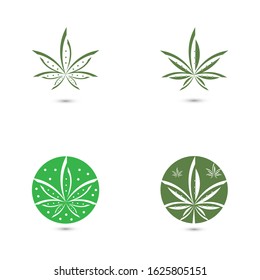 Canabis leaf vector illustration icon design