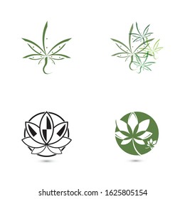 Canabis leaf vector illustration icon design