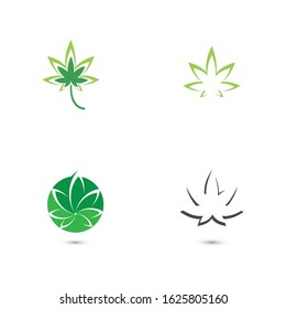 Canabis leaf vector illustration icon design