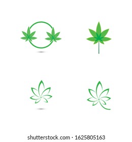 Canabis leaf vector illustration icon design