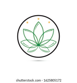 Canabis leaf vector illustration icon design