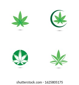 Canabis leaf vector illustration icon design