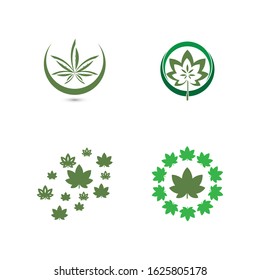 Canabis leaf vector illustration icon design