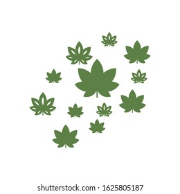 Canabis leaf vector illustration icon design