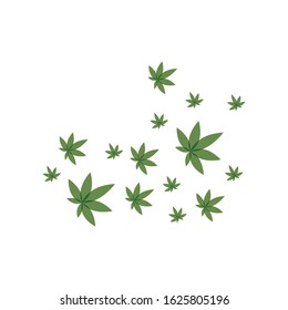 Canabis leaf vector illustration icon design