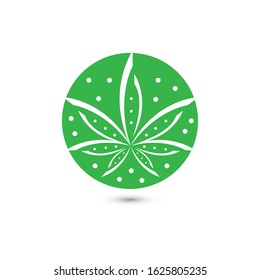 Canabis leaf vector illustration icon design