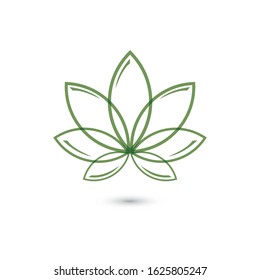 Canabis leaf vector illustration icon design