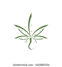 Canabis leaf vector illustration icon design