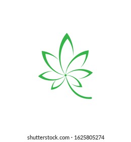 Canabis leaf vector illustration icon design