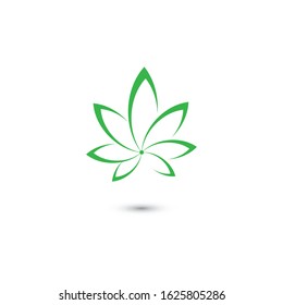 Canabis leaf vector illustration icon design