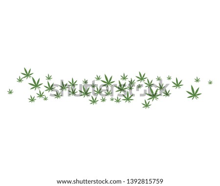 Canabis leaf vector illustration icon design