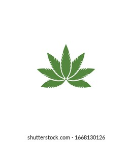 Carácter de símbolo vectorial de plantilla de logotipo de Canabis