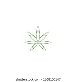 Carácter de símbolo vectorial de plantilla de logotipo de Canabis