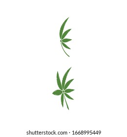 Carácter de símbolo vectorial de plantilla de logotipo de Canabis