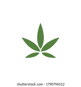 Carácter de símbolo vectorial de plantilla de logotipo de Canabis