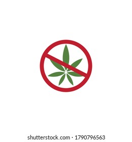 Carácter de símbolo vectorial de plantilla de logotipo de Canabis