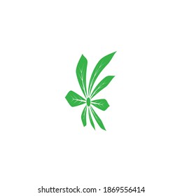 Carácter de símbolo vectorial de plantilla de logotipo de Canabis