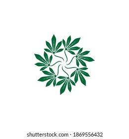 Carácter de símbolo vectorial de plantilla de logotipo de Canabis