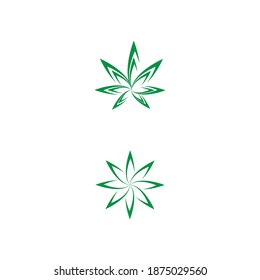 Carácter de símbolo vectorial de plantilla de logotipo de Canabis