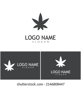 Carácter de símbolo vectorial de plantilla de logotipo de Canabis