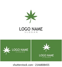 Carácter de símbolo vectorial de plantilla de logotipo de Canabis